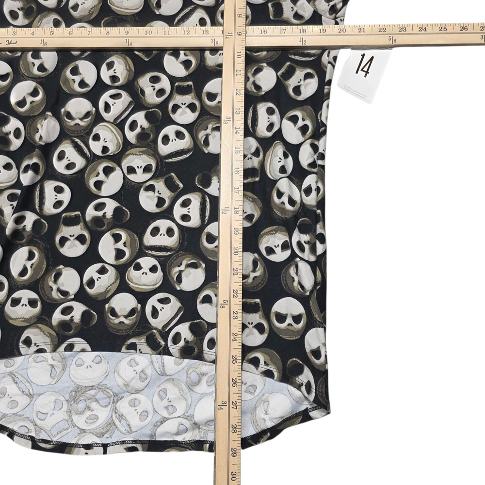 Lularoe Disney Nightmare Before Christmas Gracie Top Jack Skellington Girls 14 - Picture 3 of 7